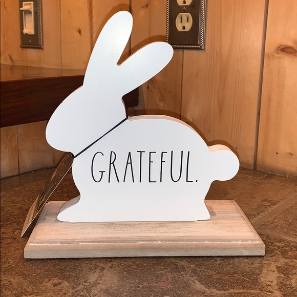 Rae Dunn Other - Rae Dunn “Grateful” Bunny Sign